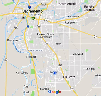 Sacramento area map